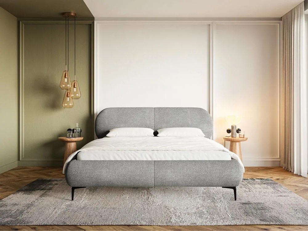 Franciaágy 180 cm Octave 180 (ágyráccsal) (tárolóhellyel) (szürke + fekete) . Akció -15%. 1099944