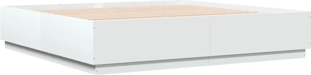 vidaXL fehér szerelt fa ágykeret 200 x 200 cm