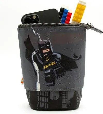 Tolltartó, cipzáras, pop-up, LEGO Super Heroes Batman, szürke-mintás (L53368)