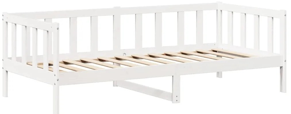 fehér tömör fenyőfa kanapéágy tetővel 80 x 200 cm