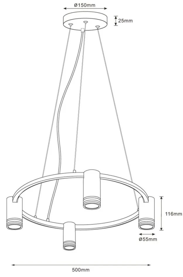 Polux ROMA 327567 Lepel lámpa 4x10W/GU10 IP20