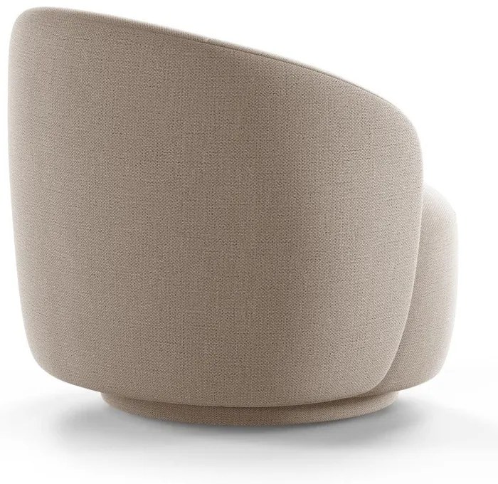 Világosbarna forgó zsenília fotel Letizia – Micadoni