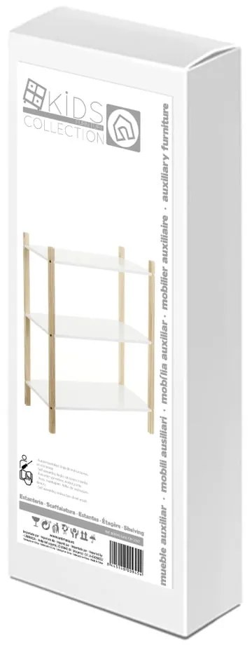 Fehér gyerek könyvespolc 60x76 cm – Casa Selección