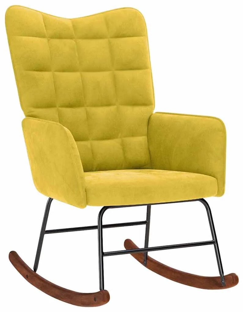 sárga bársony hintaszék ülőkével