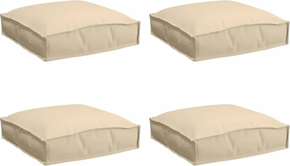 vidaXL Párna 4 pcs Bézs 40 x 40 x 8 cm Oxford Szövet