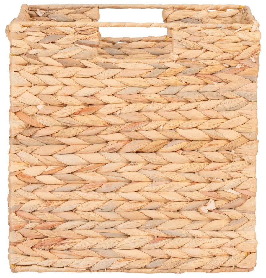 Passo kosár, összecsukható, vízi jácint, natúr, 30x30x30 cm