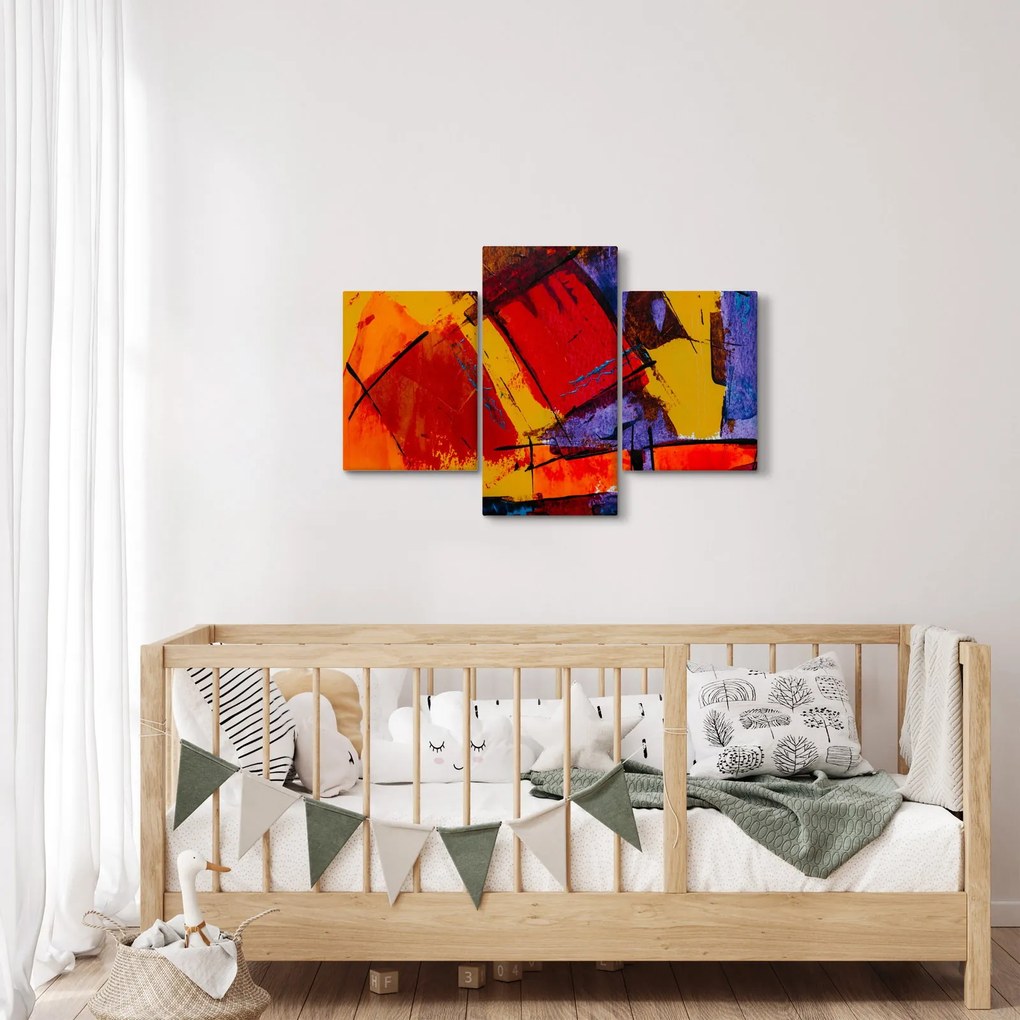 Absztrakciós kép (90x60 cm)