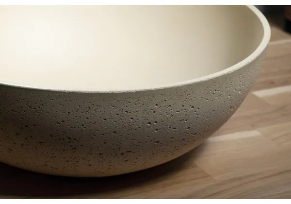 Sapho - FORMIGO ráépíthető mosdó Ø 39 cm, beton/bézs