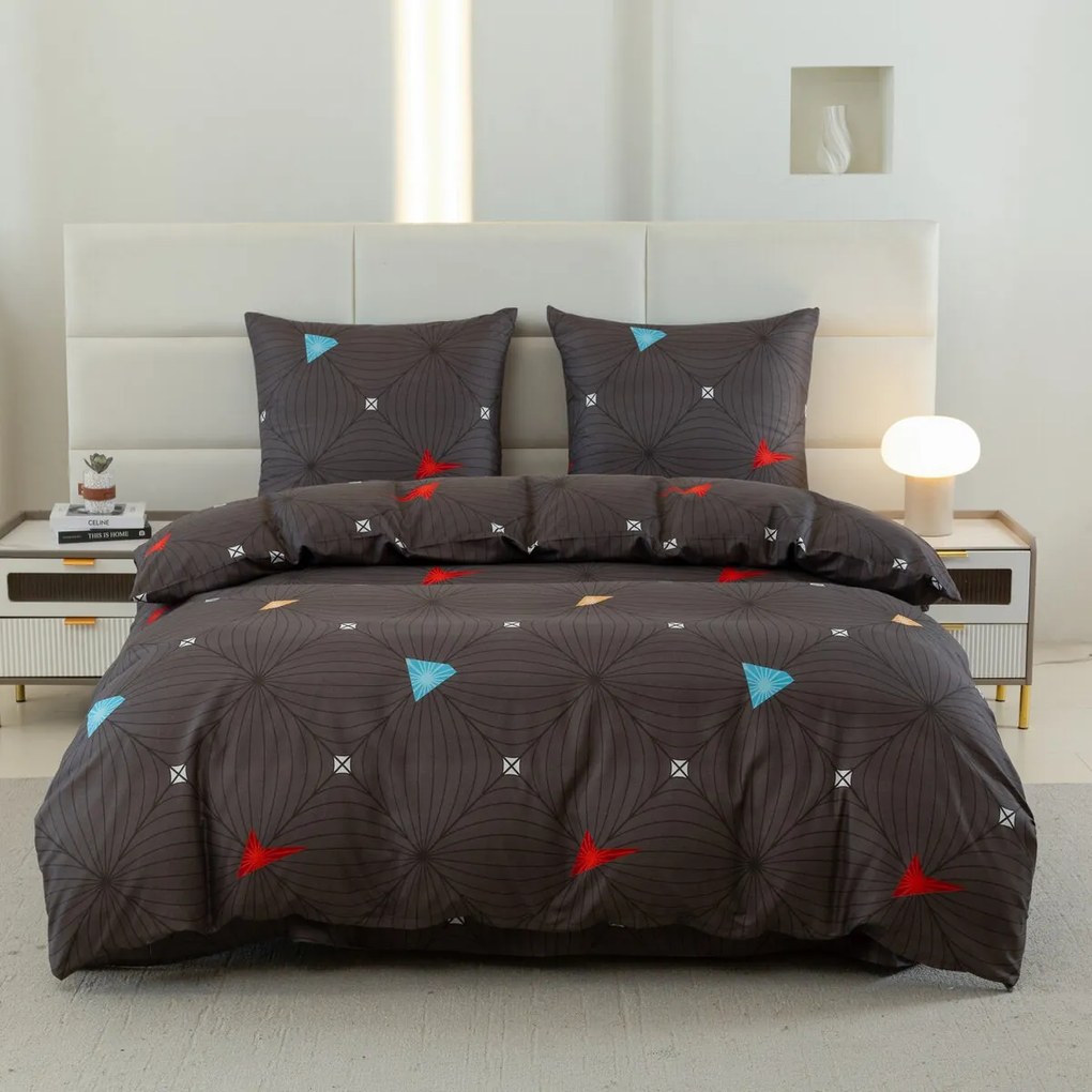 Mikroszálas ágyneműhuzat ORBITA sötétszürke Ágyneműhuzat mérete: 2 db 70 x 80 cm | 160 x 200 cm