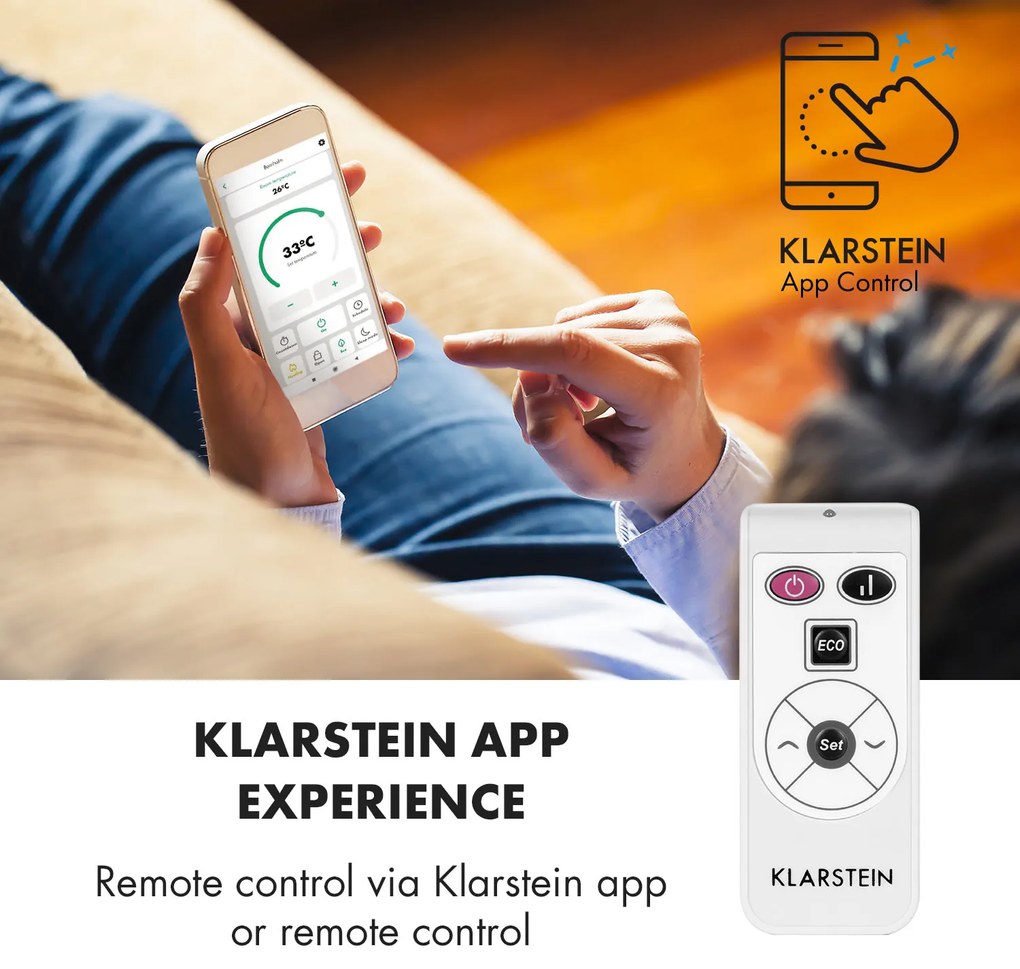 Bornholm Single Smart, konvektor, 1000 W, vezérlés applikáción keresztül, fehér