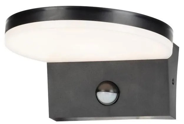 Rabalux Rabalux 77119 -LED Kültéri fali lámpa érzékelővel BATIDA LED/9W/230V IP54 fekete RL77119