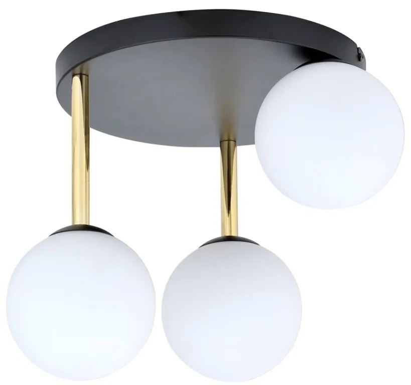 EMIBIG 1260-3 DOLCE Glamour Mennyezeti Lámpa Fehér, Fekete, Arany E14 IP20