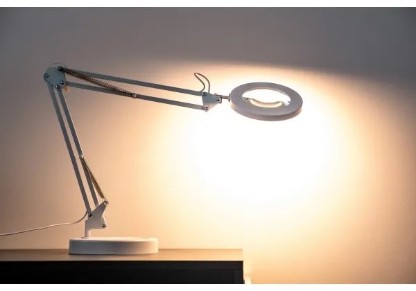 Brilagi - LED Dimmelhető asztali lámpa nagyítóval LED/12W/5V 3000/4200/6000K fehér