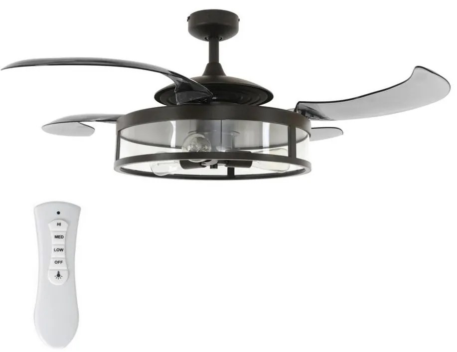 FANAWAY 212927 - LED mennyezeti ventilátor CLASSIC 3xE27/4W/230V fekete + DO