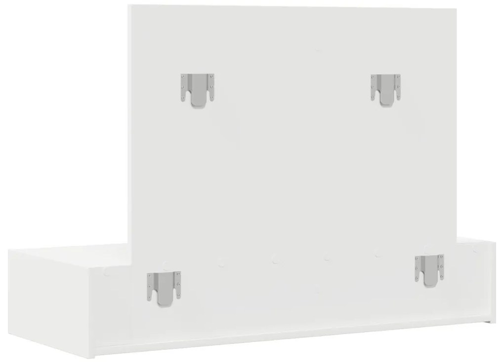 Fali Sminkasztal Fehér 100x40x70 cm