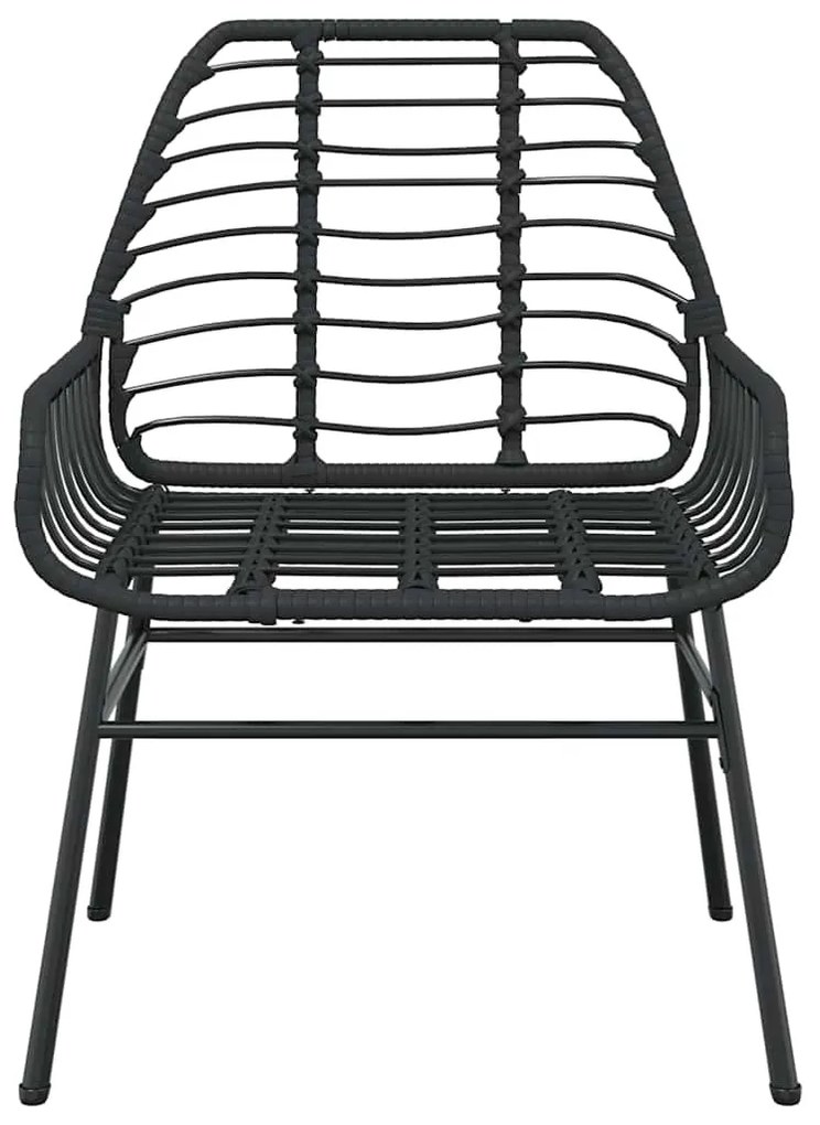 7 részes fekete polyrattan üveg kerti étkezőgarnitúra