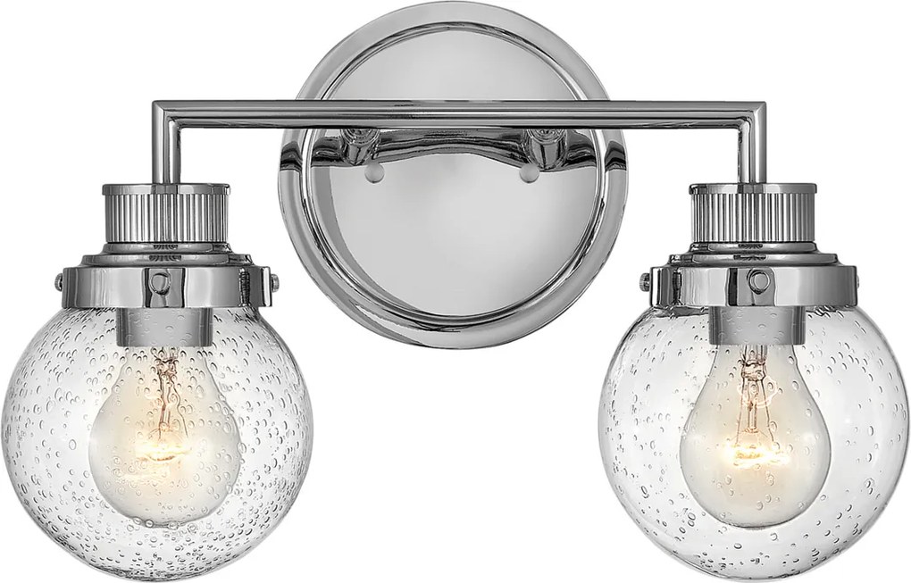 Quintiesse glamour klasszikus fürdőszobai lámpa poppy csiszolt króm átlátszó elsqn-poppy2-pc-bath IP44