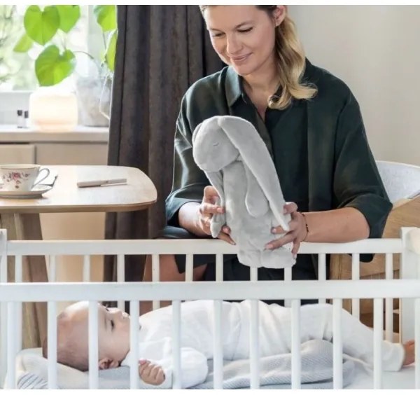Moonie - Snuggle buddy dallammal és lámpával nyuszi ezüst