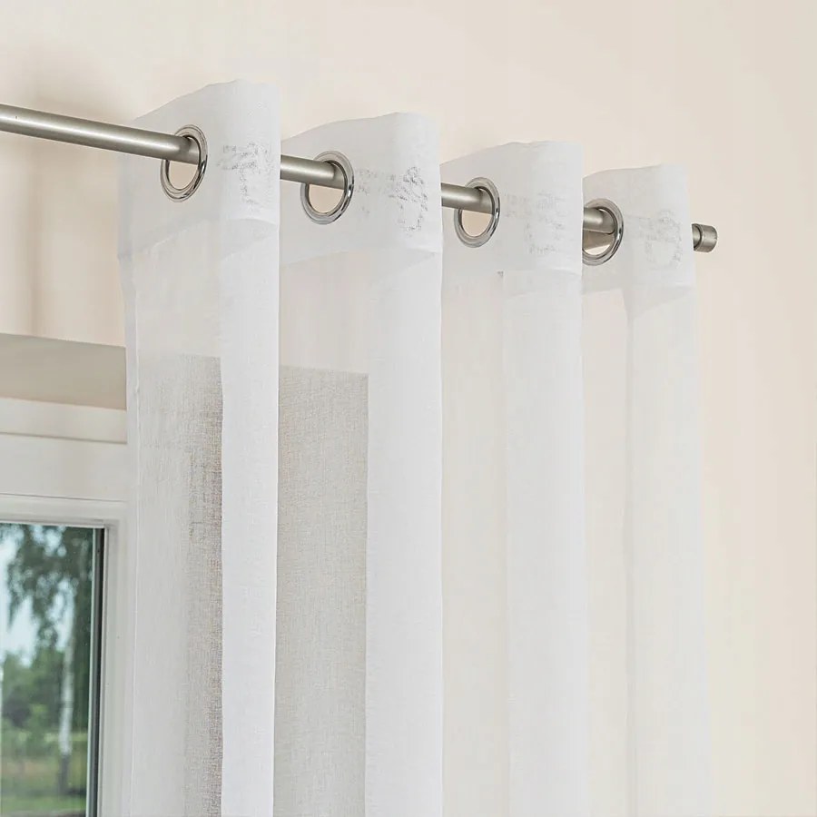 Ezüst színű kész függöny Etamina 140x250 FG0006-001