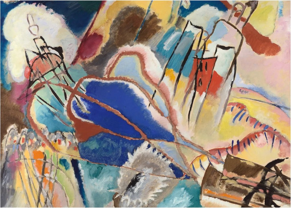 Üveg kép - Vasily Kandinsky, Improvisation No. 30 (Cannons), reprodukciók (70x50 cm)