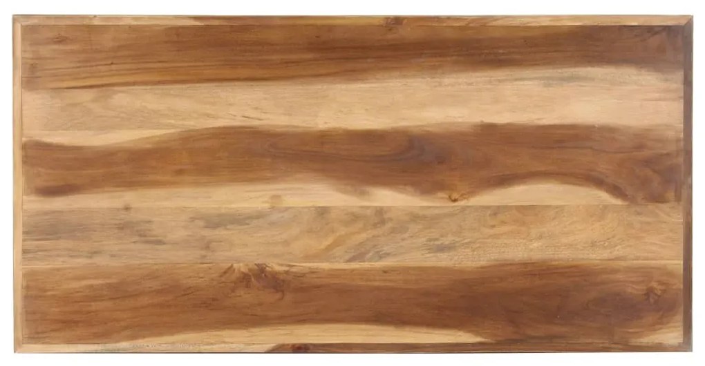 Tömör fa étkezőasztal mézszínű felülettel 120 x 60 x 75 cm