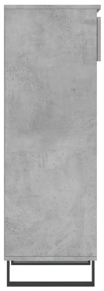 betonszürke szerelt fa cipőszekrény 40 x 36 x 105 cm