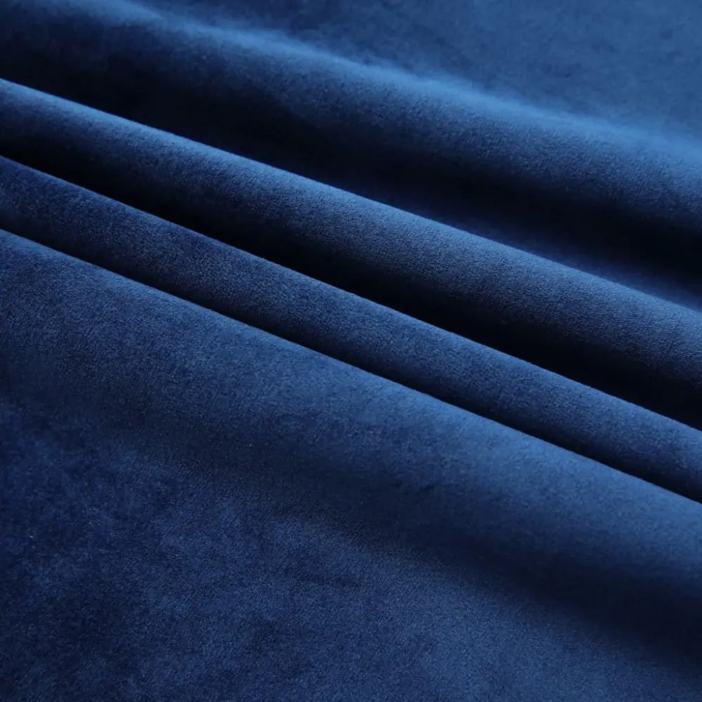 vidaXL 2 db sötétkék bársony sötétítőfüggöny kampókkal 140 x 225 cm