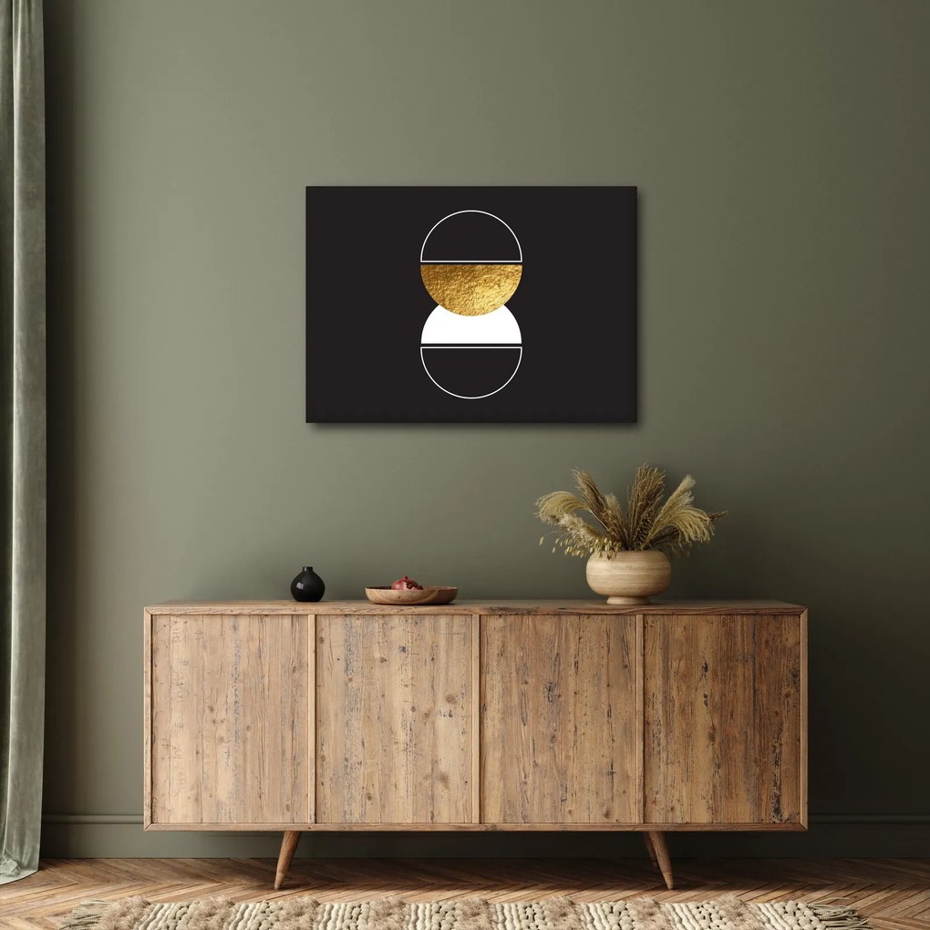 Kép - Absztrakció arany és fekete N⁰2 (70x50 cm)