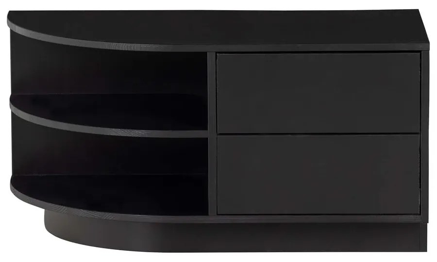 Fekete borovi fenyő moduláris TV-állvány 228x40 cm Finca – WOOOD