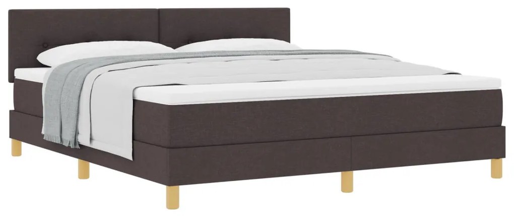 Boxspring ágy matraccal sötétbarna 180x200 cm szövet