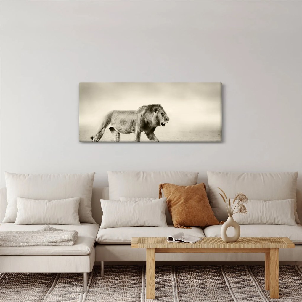 Kép - Az éhes oroszlán (120x50 cm)