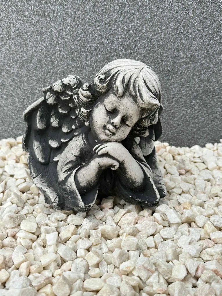 Beton figura, kerti, dekorációs, angyal