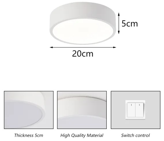 Brilagi - LED mennyezeti lámpa POOL LED/18W/230V 3000/4500/6000K Ø 20 cm fehér