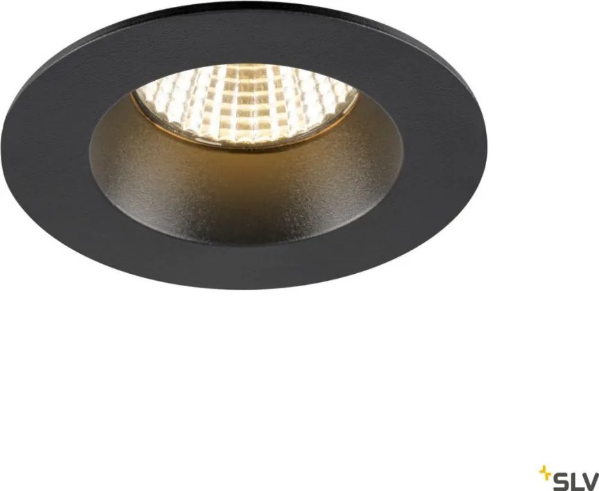 SLV 1007408 TRIA Fürdőszobai Beépíthető Lámpa Fekete LED IP65