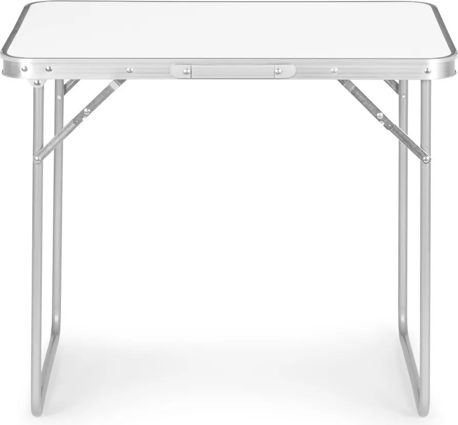 Kerti asztal, MultiGarden GMFC-FY8060, fehér, 80 x 60 cm, összecsukható, magasság: 70 cm, bőrönddé hajtható, hordfogantyúval, teherbírás: 30 kg