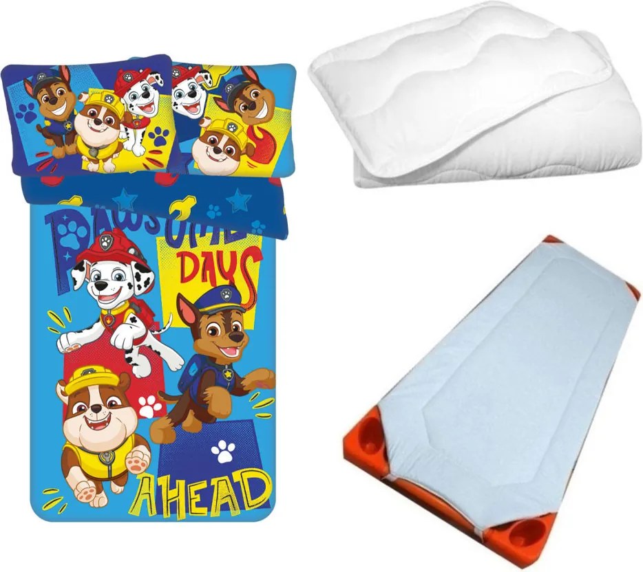 Mancs Őrjárat Days Ahead gyerek, ovis ágyneműhuzat, derékalj és paplan/párna szett 100x135 cm 40x60 cm