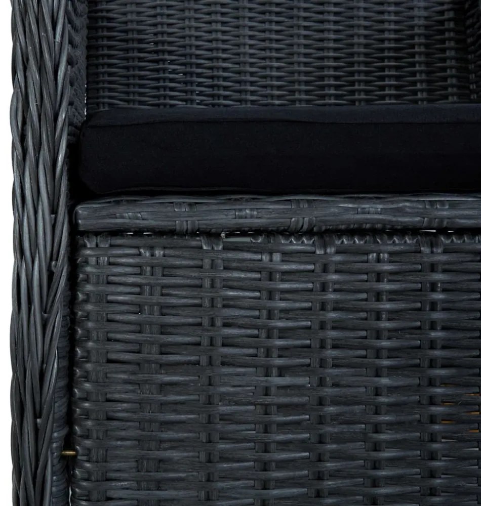 vidaXL 7 részes sötétszürke kerti étkezőgarnitúra