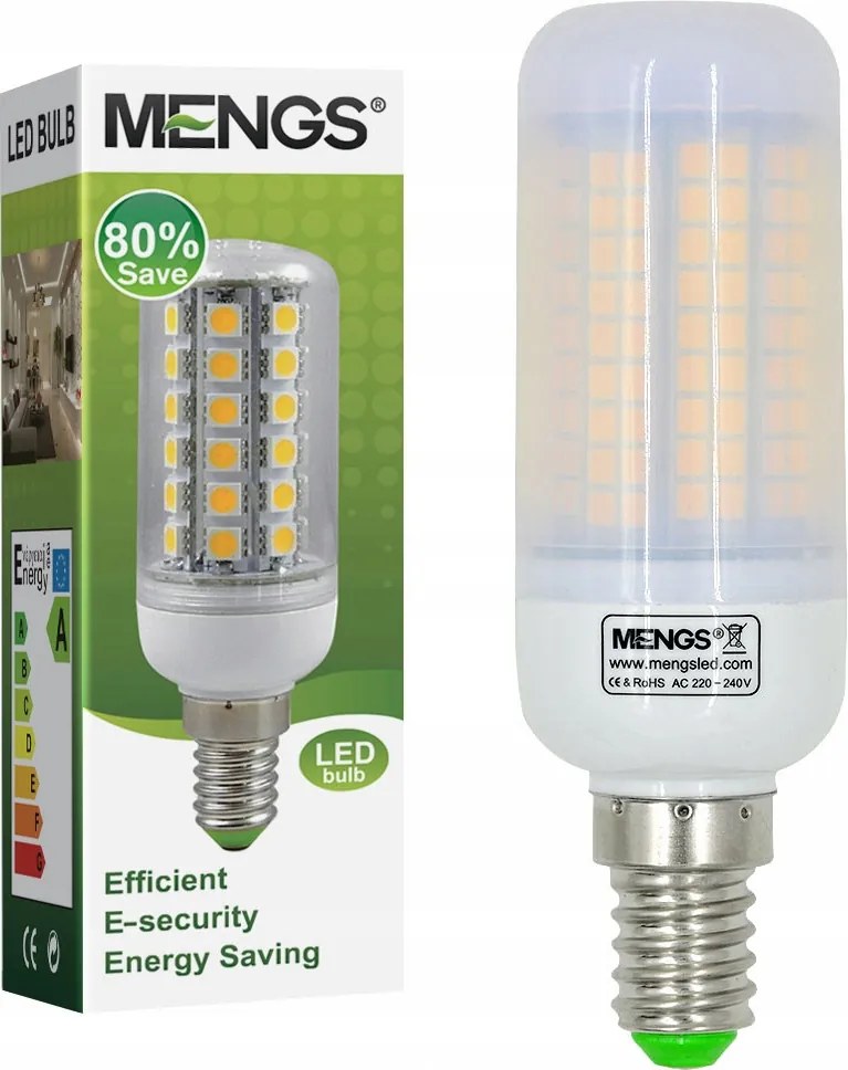 Led izzó E14 10W=80W meleg fehér 780LM