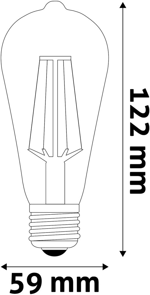 Avide LED Soft Filament ST58 4.5W E27 EW 2700K