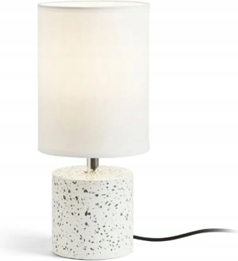 Rendl Camino asztali lámpa, fehér, terrazzo dekor, E27, magasság 34 cm