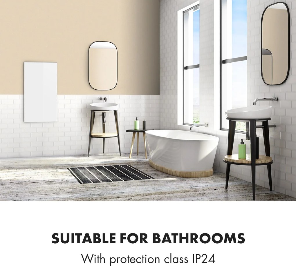 Klarstein Wonderwall 45, Infravörös hősugárzó, 50 x 90 cm, 450 W, heti időzítő, IP24