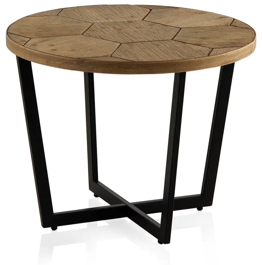 Honeycomb dohányzóasztal fekete vas konstrukcióval, ⌀ 59 cm - Geese