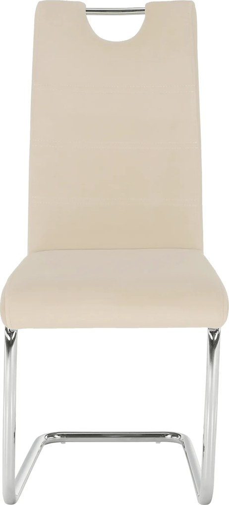 Étkezőszék, bézs Dulux Velvet szövet/világos varrás, ABIRA NEW