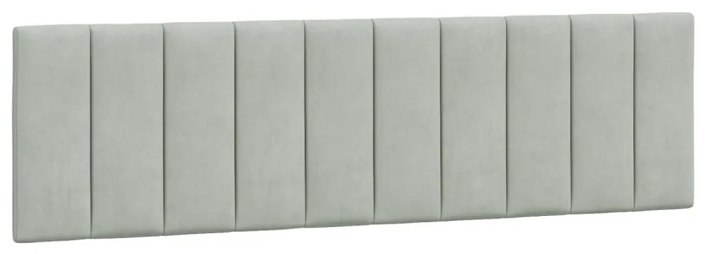 világosszürke bársony ágykeret matrac nélkül Hanko 180 x 200 cm