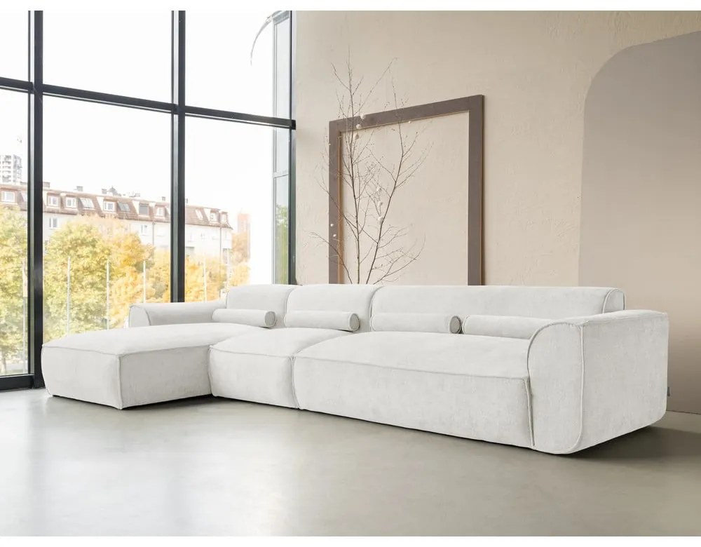 Fehér sarokkanapé (bal oldali) Flex Felix – Miuform