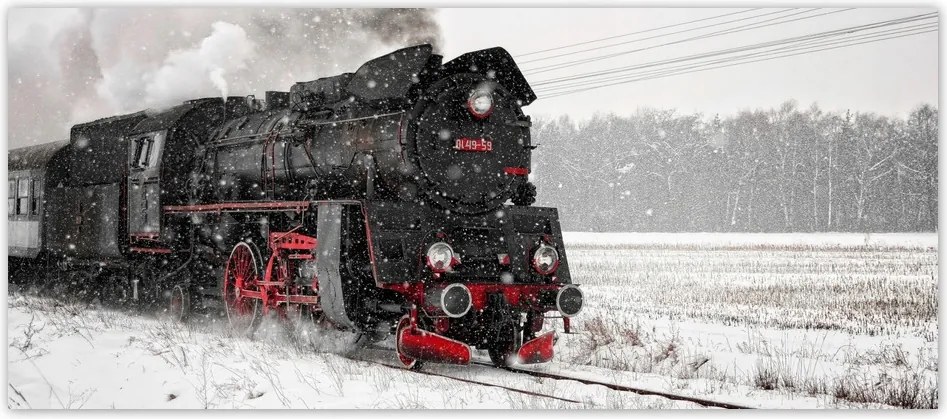 Fotótapéták flizelina 211x91 Mozdony Gőzmozdony