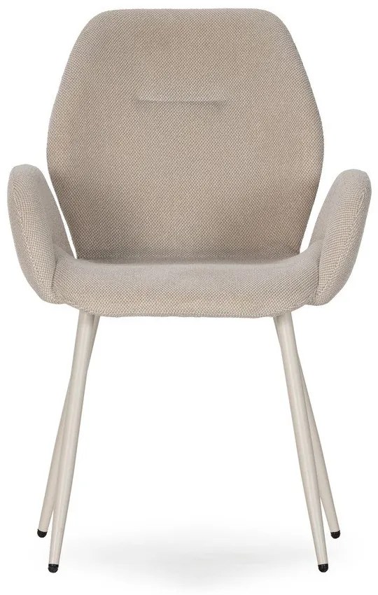 Bézs kárpitozott étkezőfotel szett 2 db-os Ansu – Marckeric