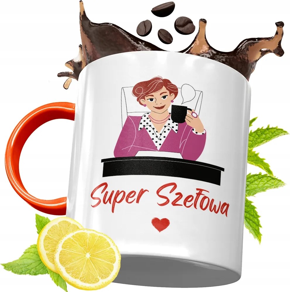 Narancssárga Bögre Főnöknek Ajándék fényképes nyomtatással