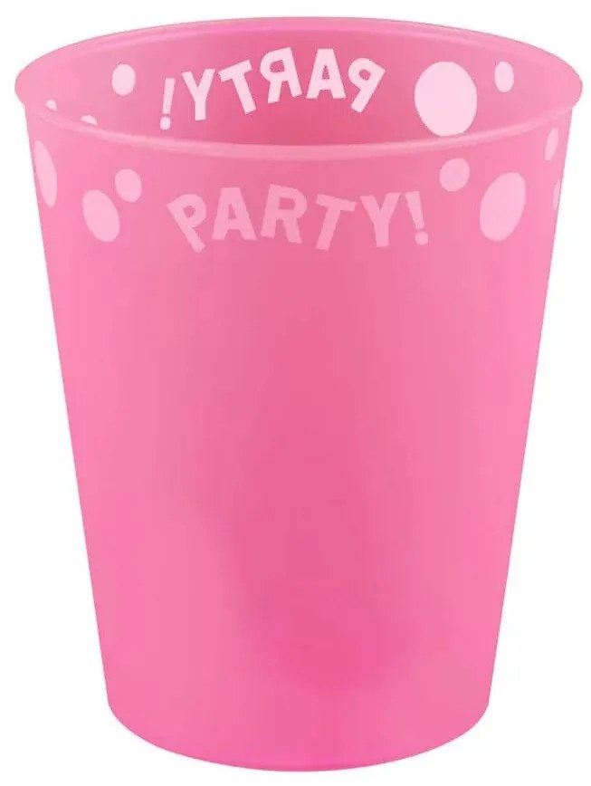 Pink, Rózsaszín micro prémium műanyag pohár 250 ml