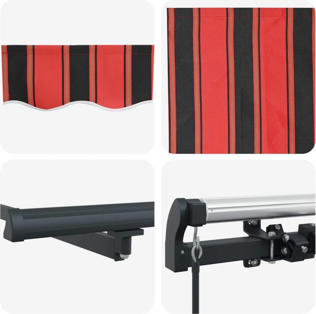 Behúzható napellenző narancssárga és barna 500 × 350 cm